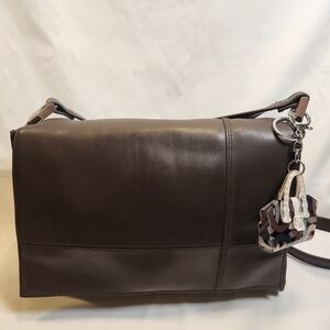 Crazy Horse by Liz Claiborne Brown Leather Shoulder/Crossbody Bag